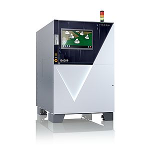 A render image of the Viscom system iS6059 THT inspection rotated to the right 