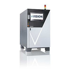 A render image of the Viscom system iS6052 THT inspection rotated to the right.